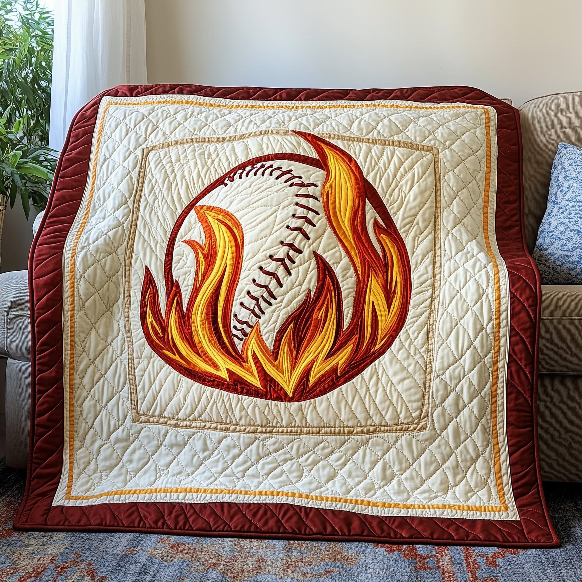 Vintage Baseball Quilted Blanket GFTOTP4071