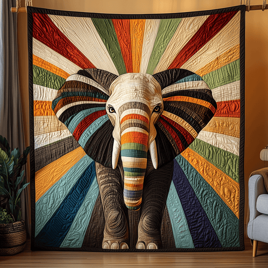 Elephant In Sunshine Quilted Blanket GFTOAB2998