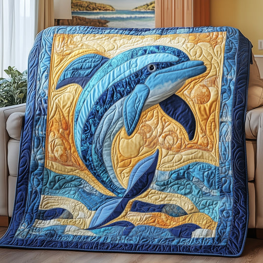 Dancing Dolphin Quilted Blanket GFTOTP3942