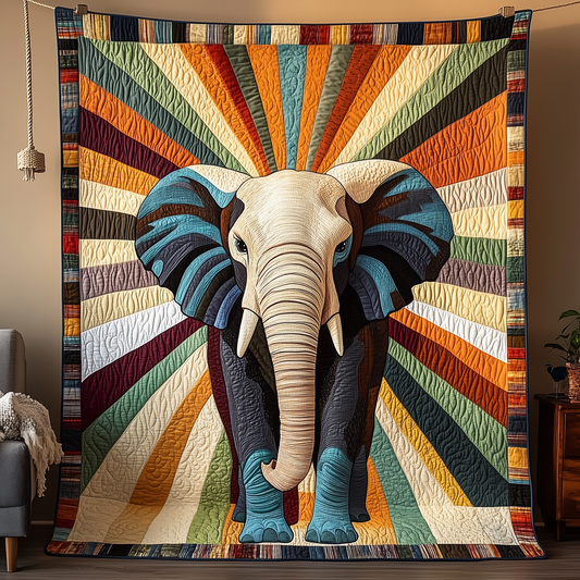 Elephant In Sunshine Quilted Blanket GFTOAB2995