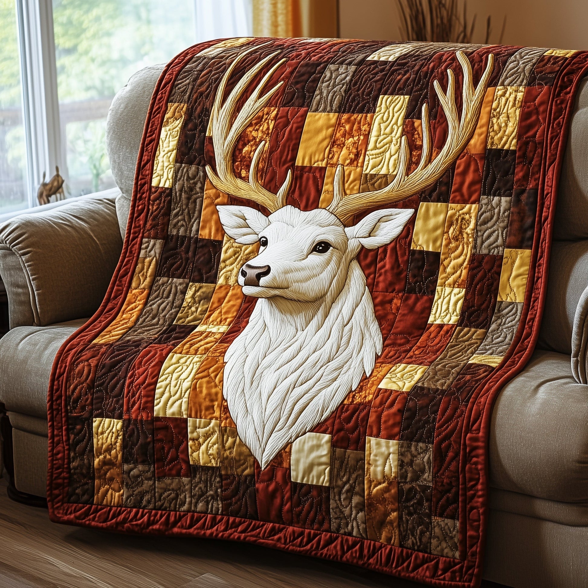 Majestic Deer Quilted Blanket GFTOTP3810