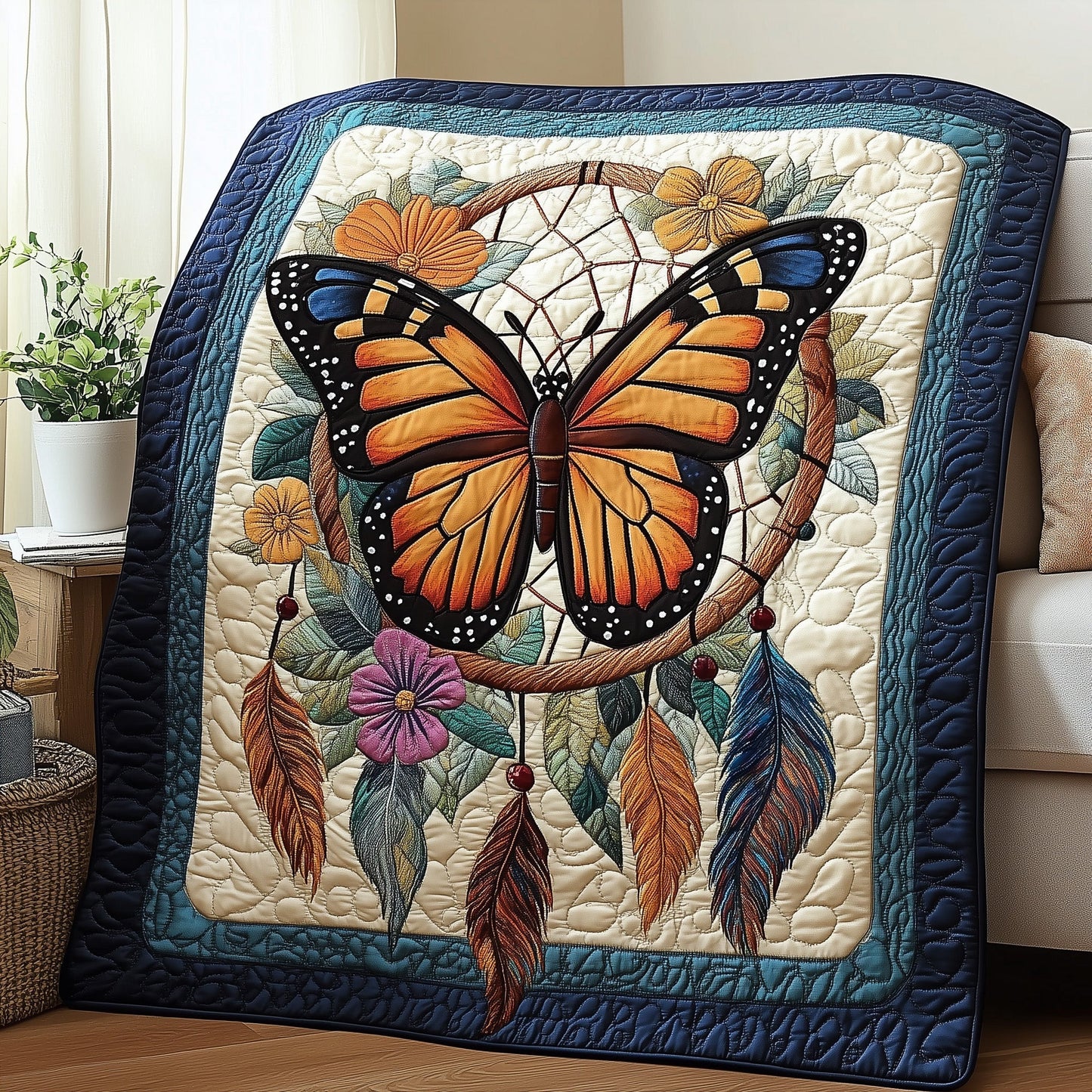 Butterfly Dreamcatcher Quilted Blanket GFTOTP4087