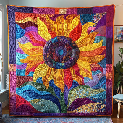 Vibrant Sunflower Quilted Blanket GFTOHD3140