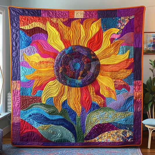 Vibrant Sunflower Quilted Blanket GFTOHD3140