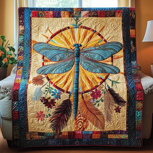 Dragonfly Dreamcatcher Quilted Blanket GFTOTP4109