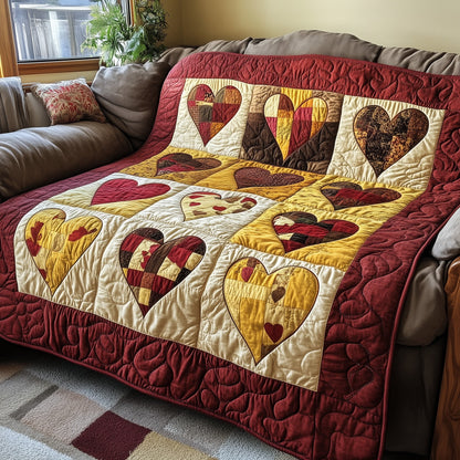 Vintage Heart Quilted Blanket GFTOTP3869