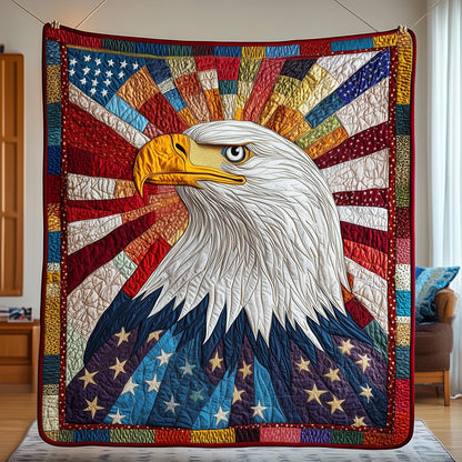 Patriotic Eagle Quilted Blanket GFTOHD3003