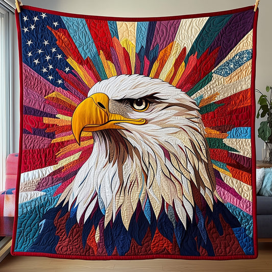 Patriotic Eagle Quilted Blanket GFTOHD3005