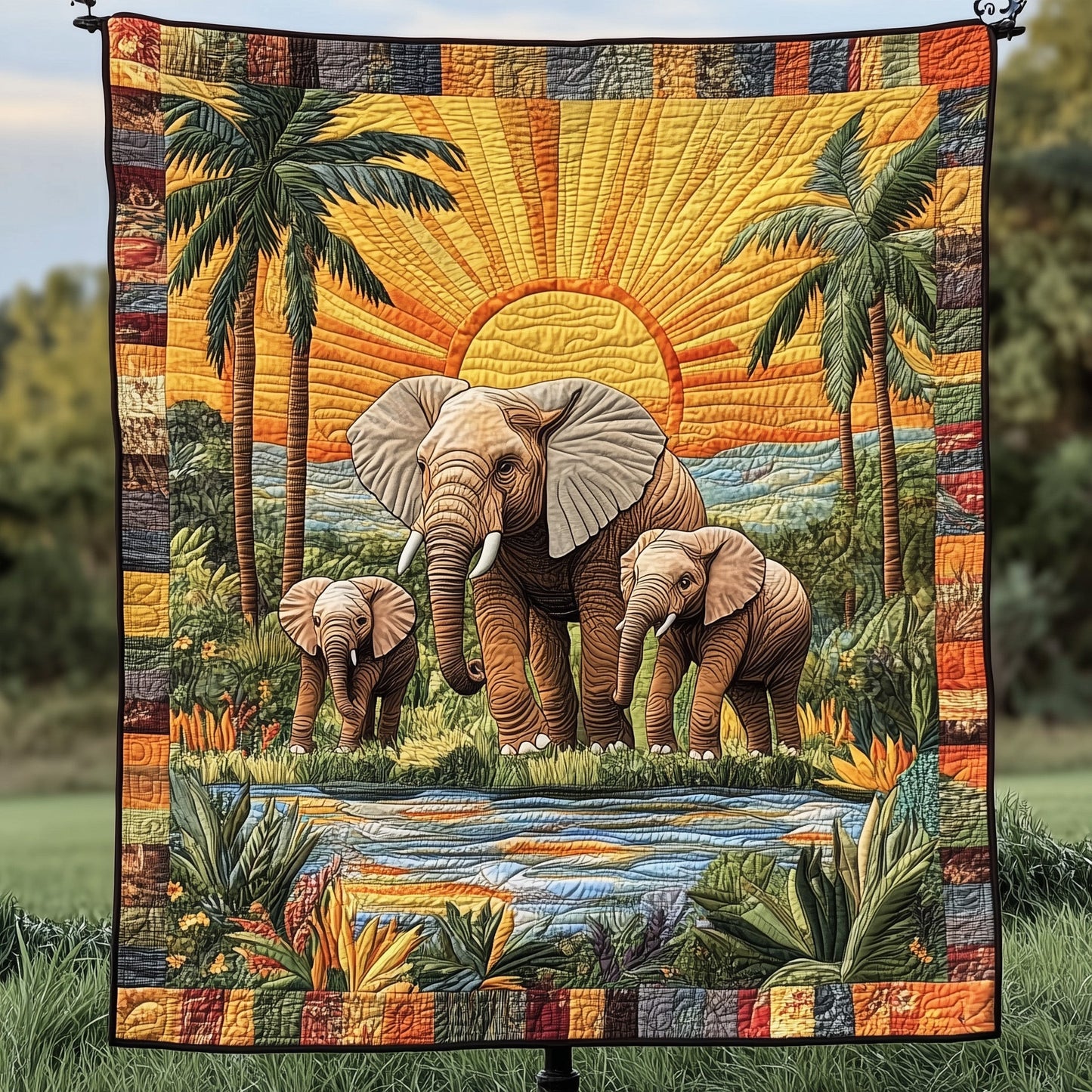 Elephant Quilted Blanket GFTOHD3082