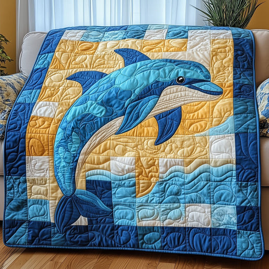 Dancing Dolphin Quilted Blanket GFTOTP3943