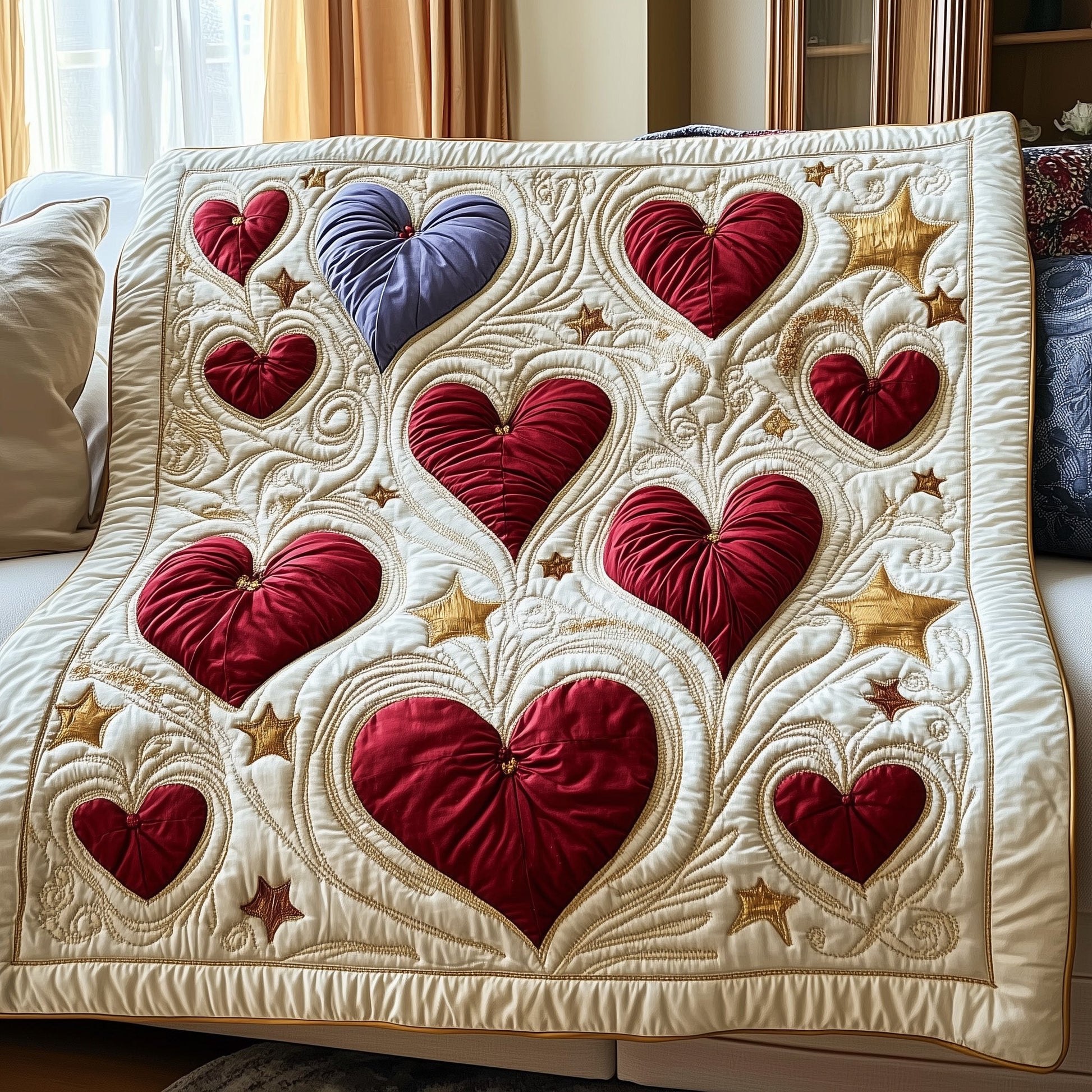 Blooming Heart Quilted Blanket GFTOTP3890