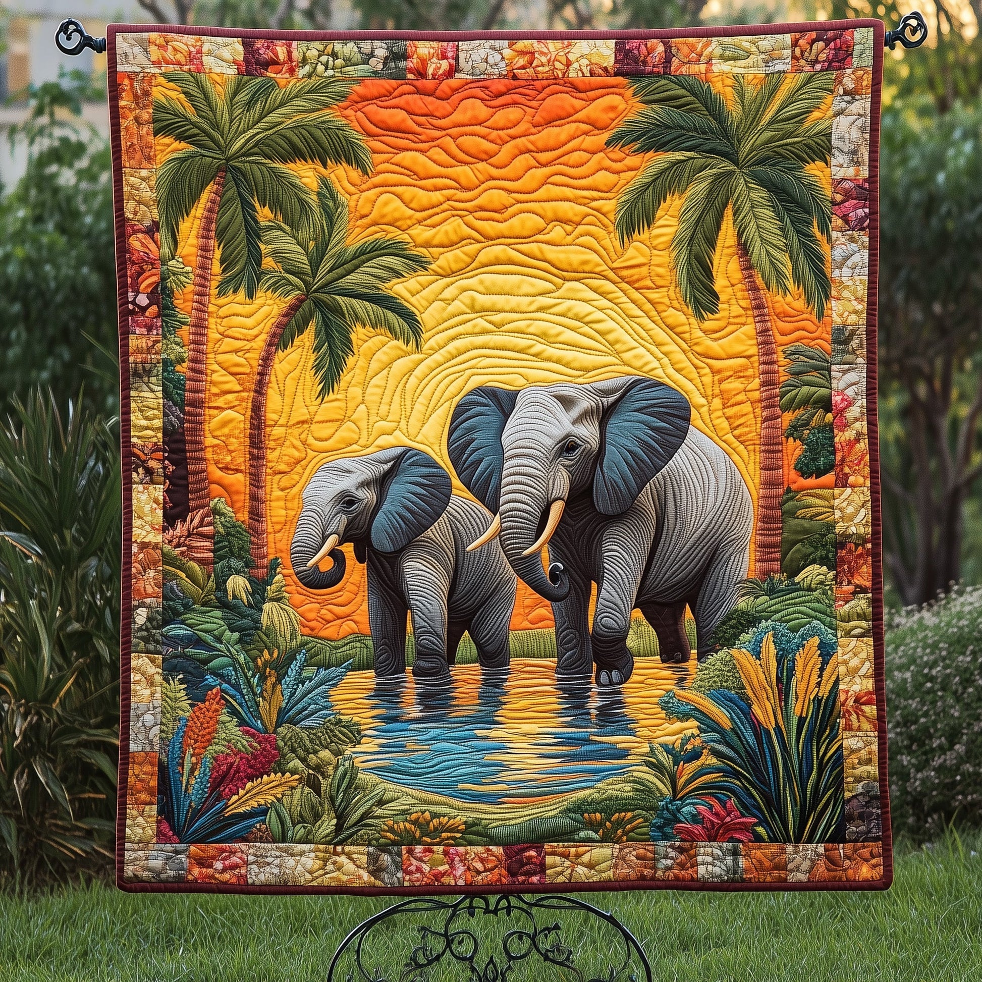 Elephant Quilted Blanket GFTOHD3083