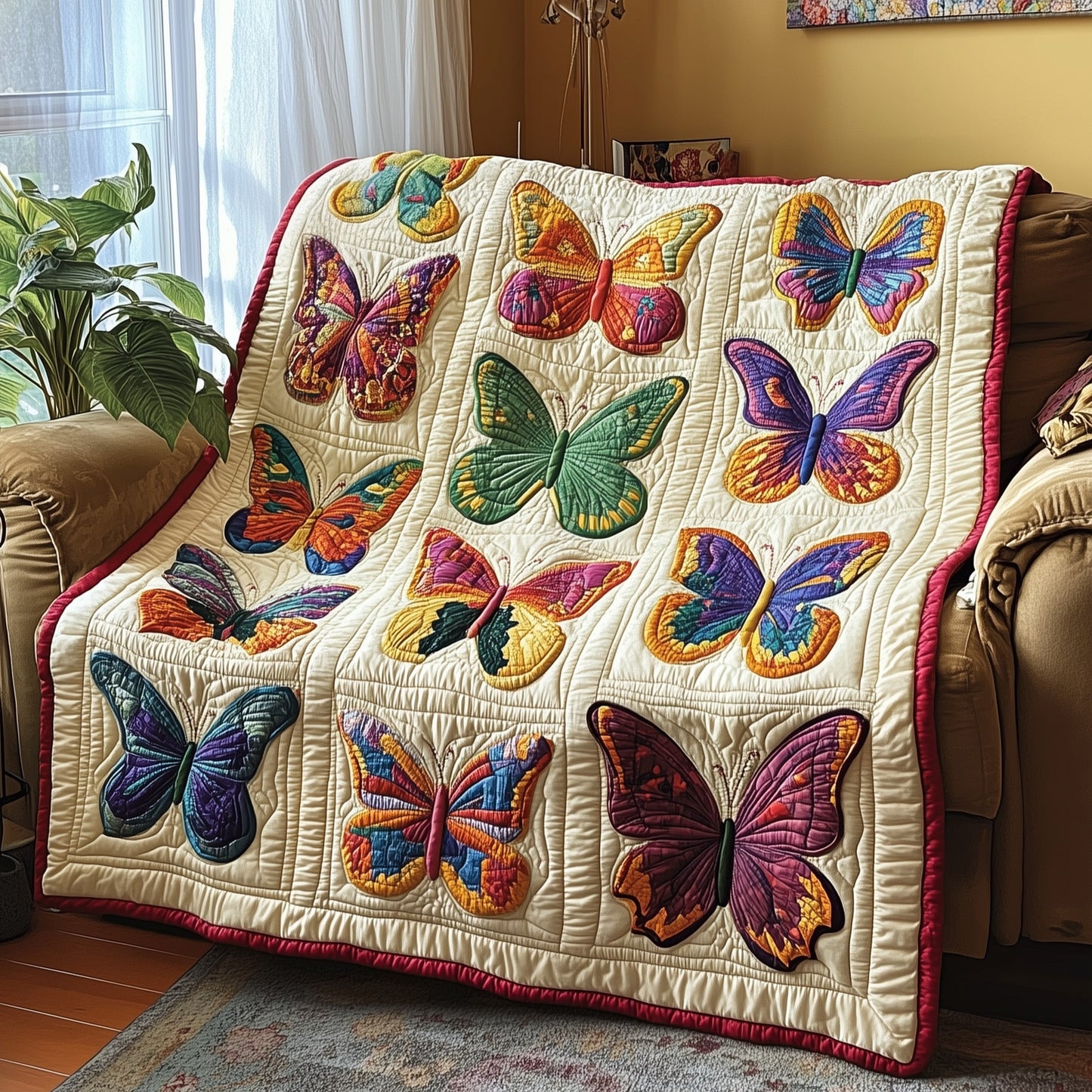 Butterfly Haven Quilted Blanket GFTOTP3861