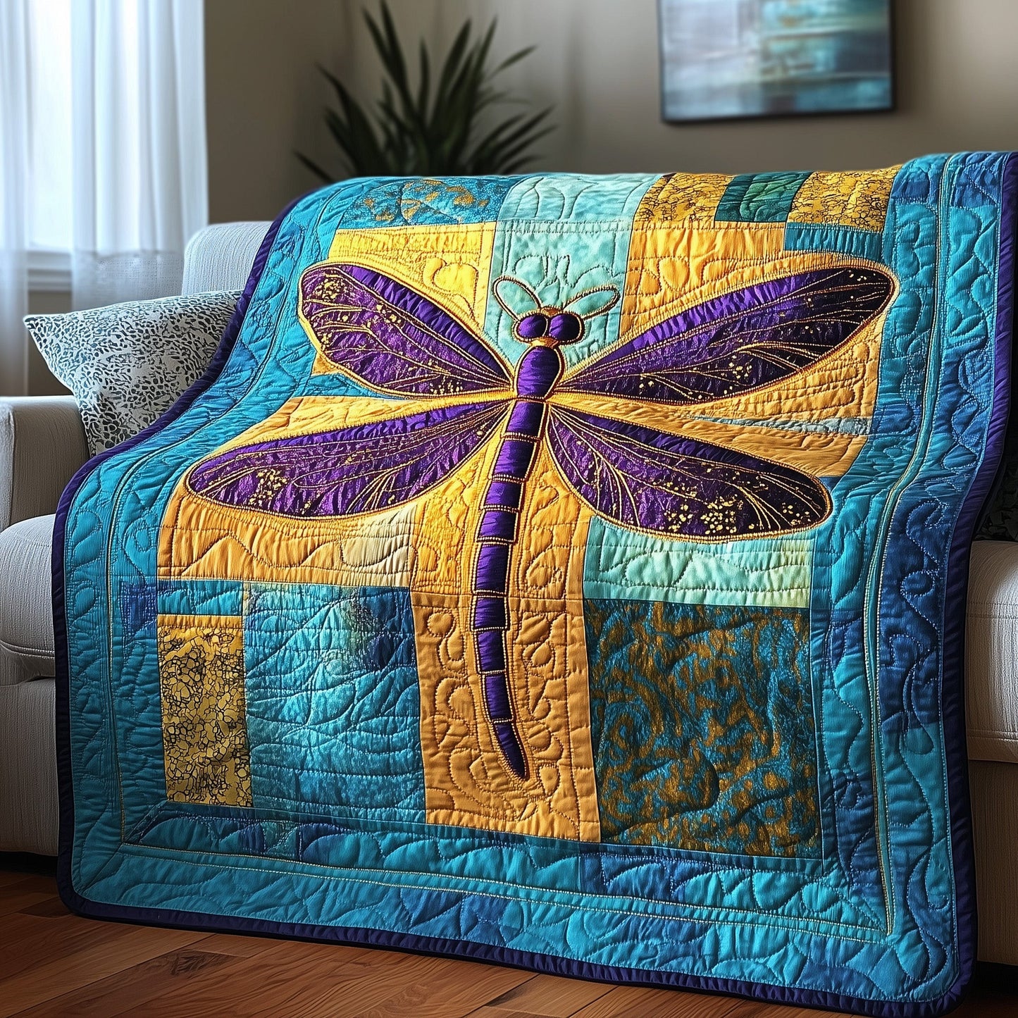 Dragonfly Radiance Quilted Blanket GFTOTP3765
