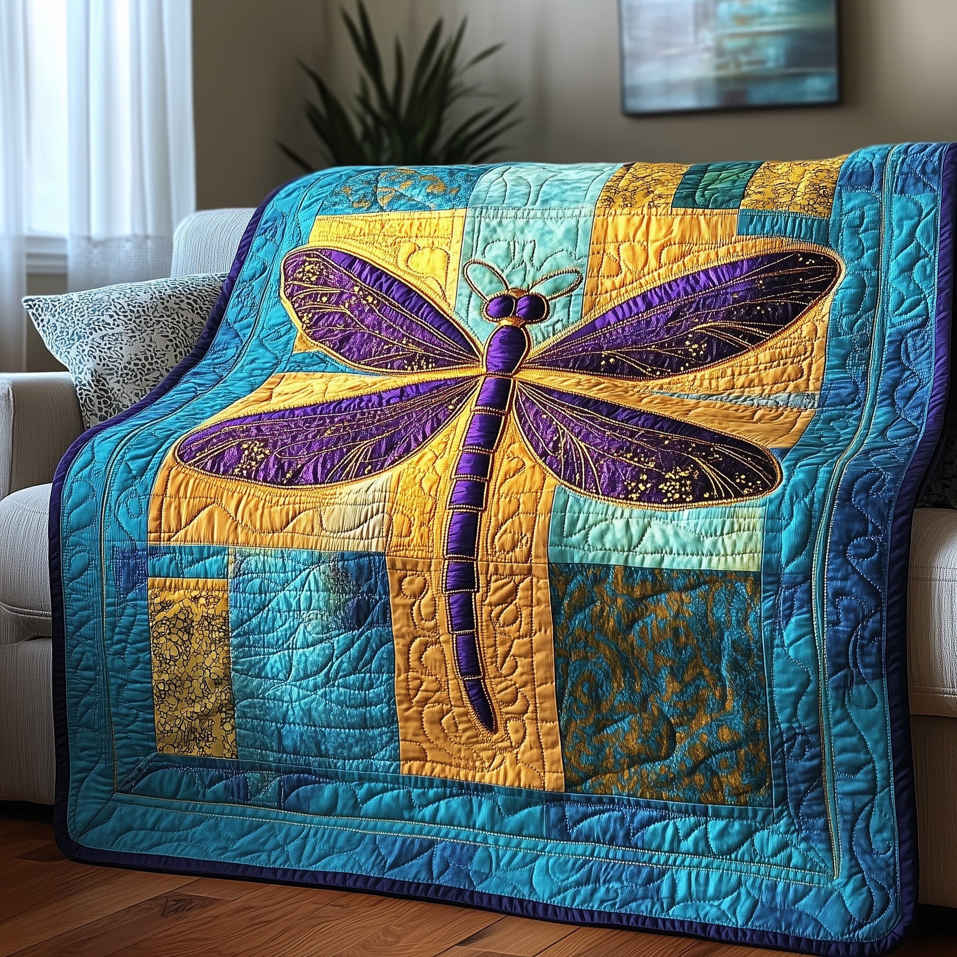 Dragonfly Radiance Quilted Blanket GFTOTP3765
