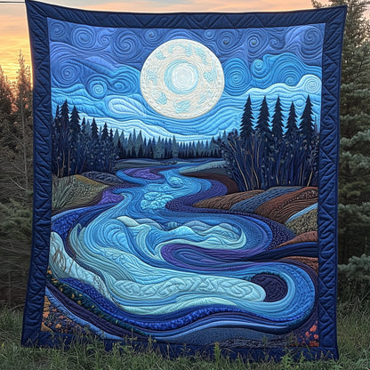 The Mystic Blue River Quilted Blanket GFTOAB3283