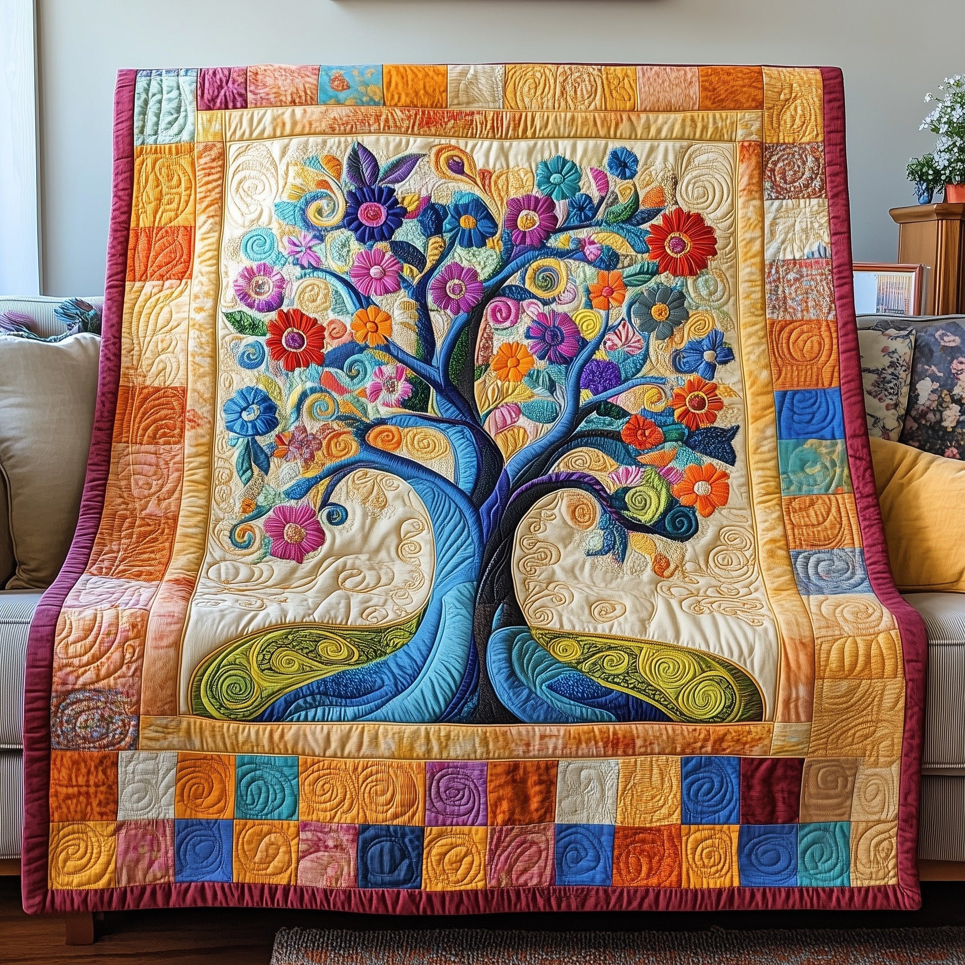 Garden Harmony Quilted Blanket GFTOTP3758