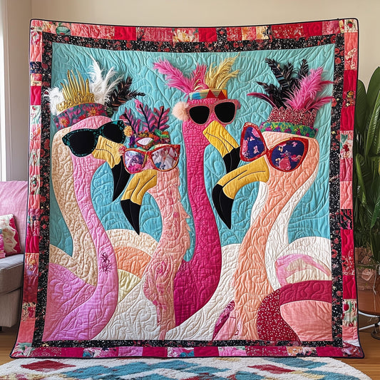 Whimsical Flamingo Quilted Blanket GFTONL2866