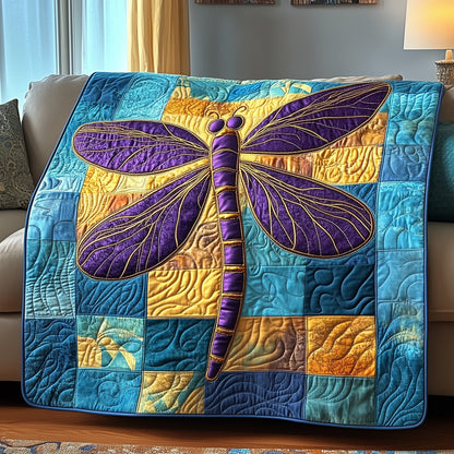 Vibrant Dragonfly Quilted Blanket GFTOTP3773