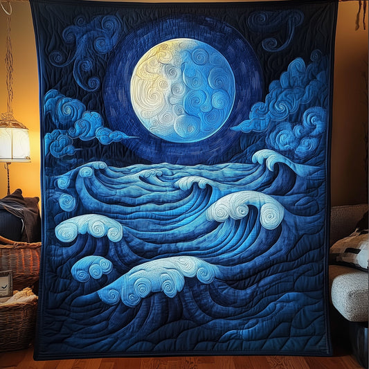 Whispers of the Blue Moon Quilted Blanket GFTOAB3263