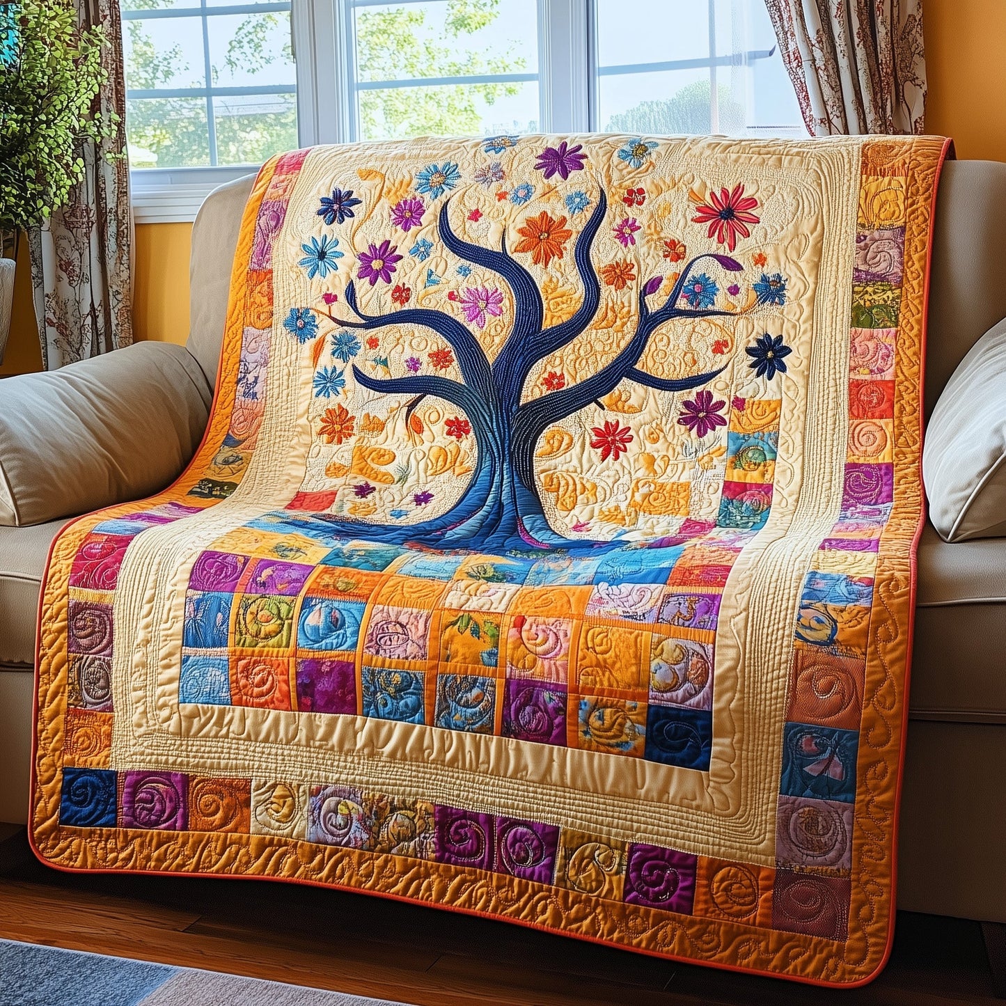 Garden Harmony Quilted Blanket GFTOTP3755