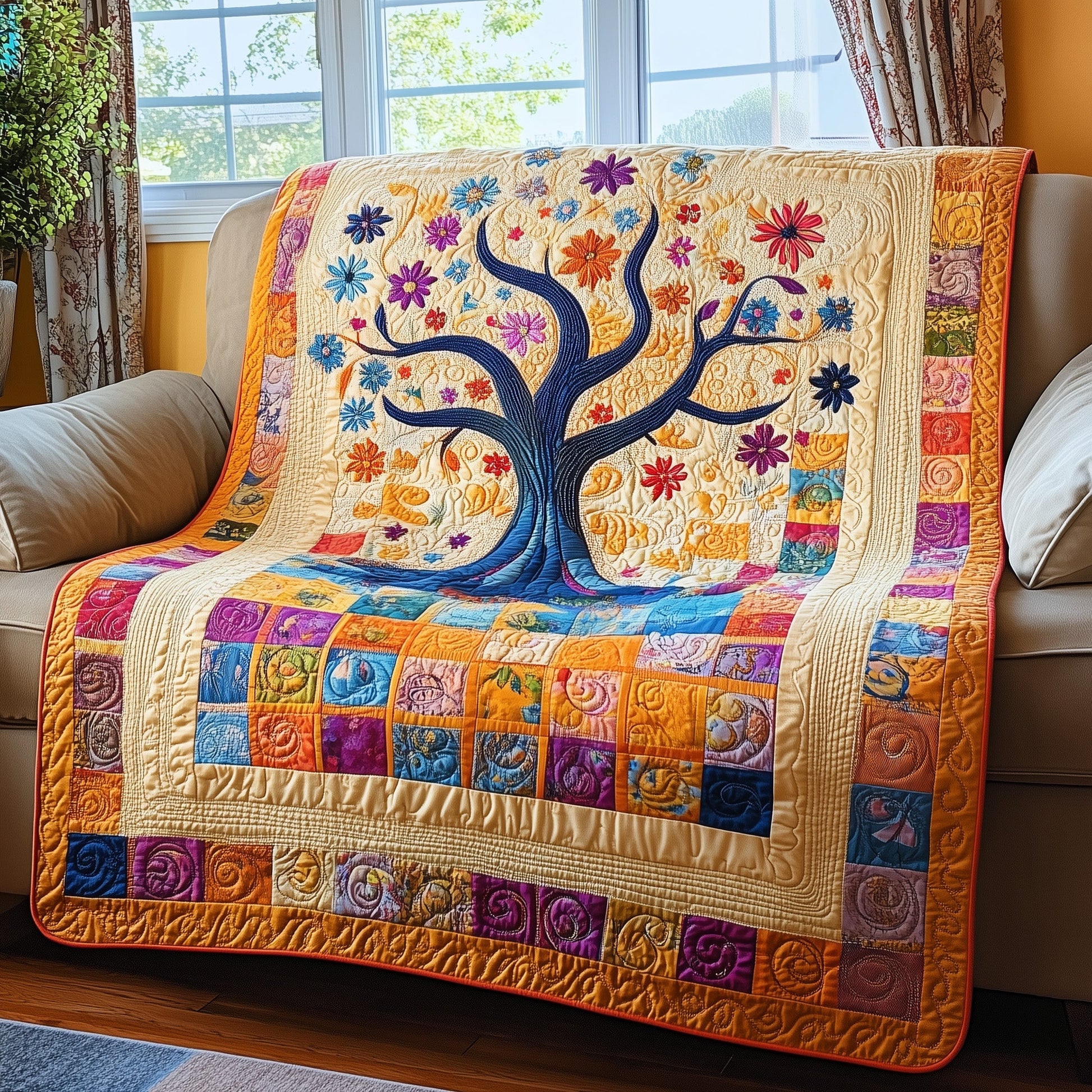 Garden Harmony Quilted Blanket GFTOTP3755