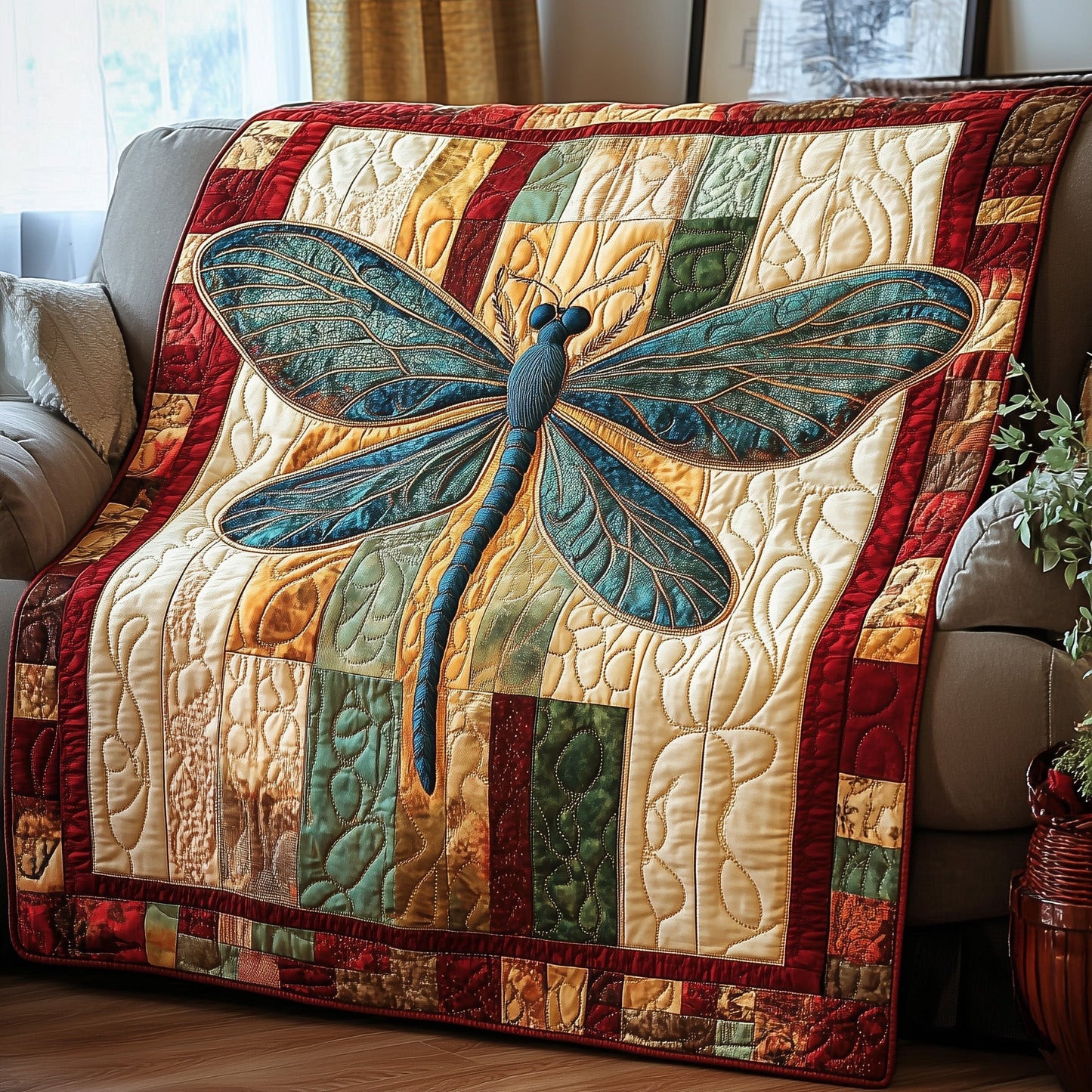 Dragonfly Radiance Quilted Blanket GFTOTP3767