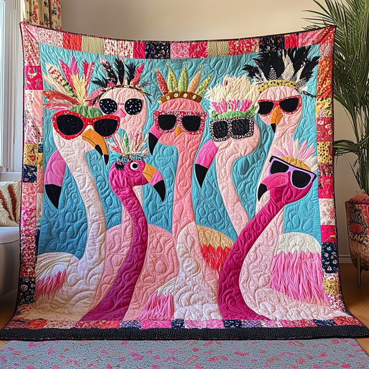 Whimsical Flamingo Quilted Blanket GFTONL2868
