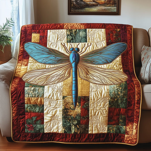 Vibrant Dragonfly Quilted Blanket GFTOTP3776
