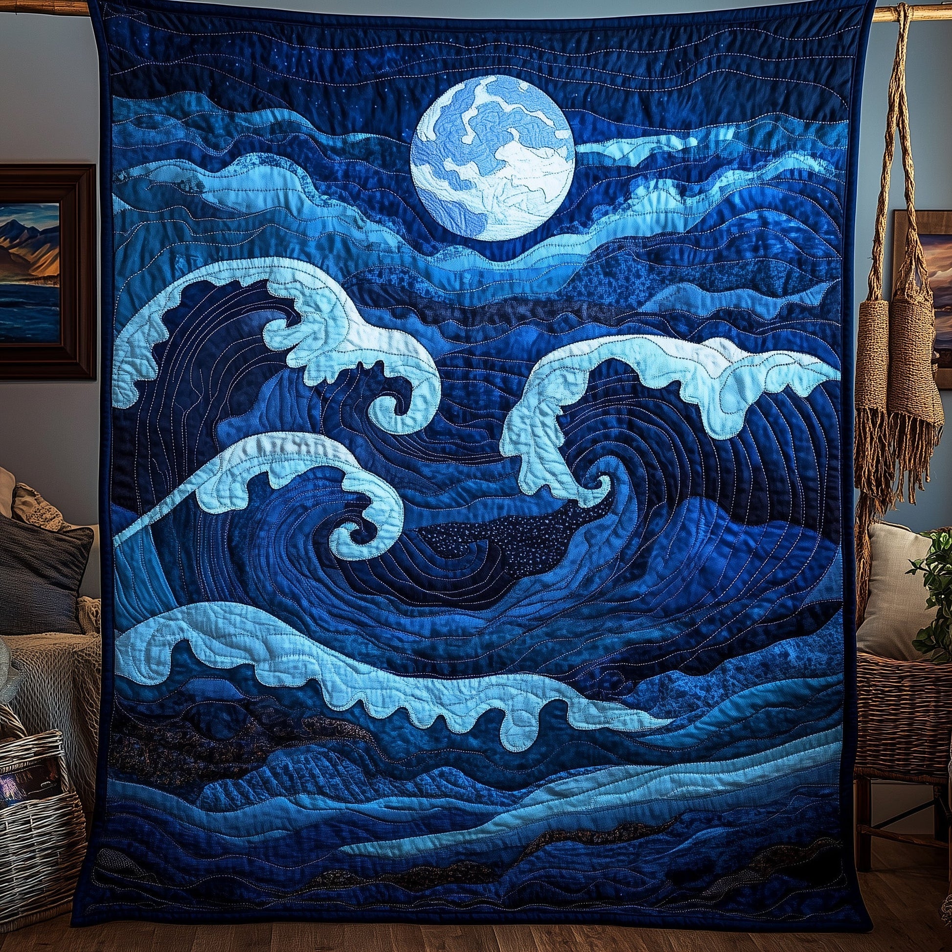 Blue Moon Quilted Blanket GFTOAB3277