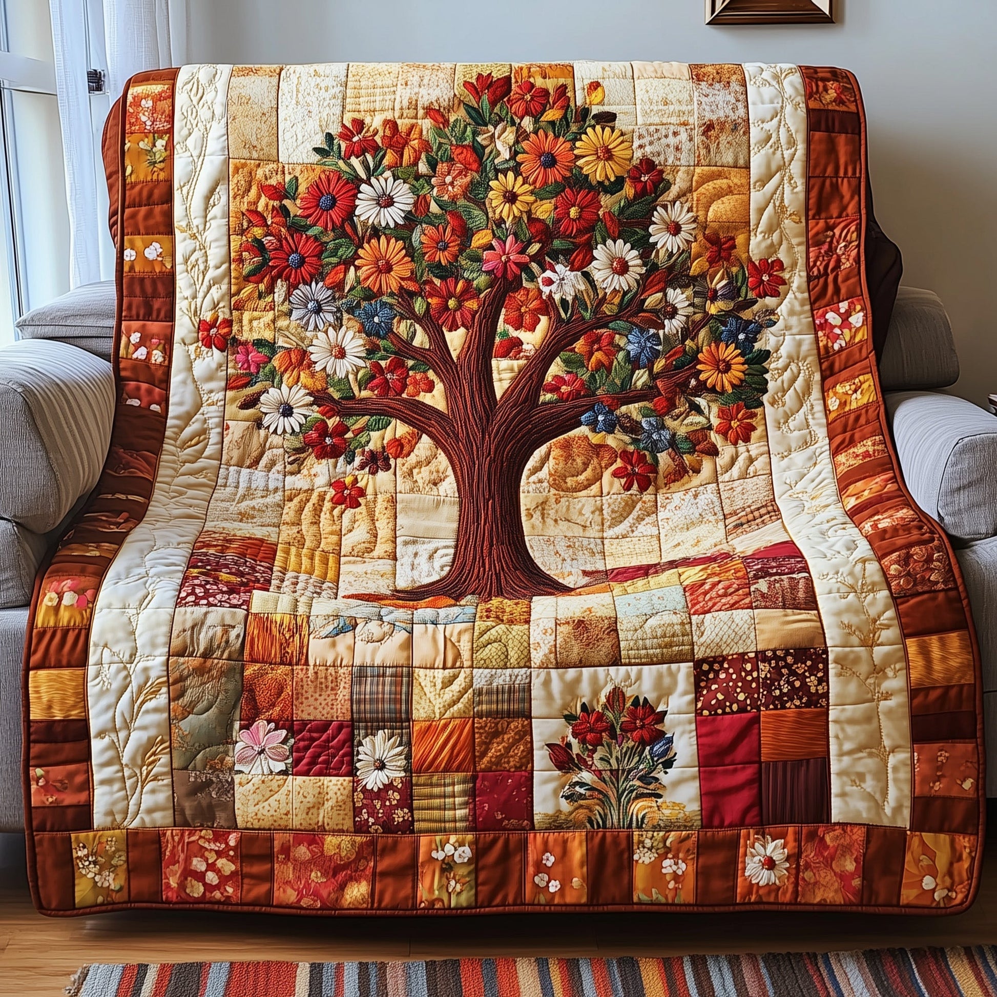 Harmony in Bloom Quilted Blanket GFTOTP3743