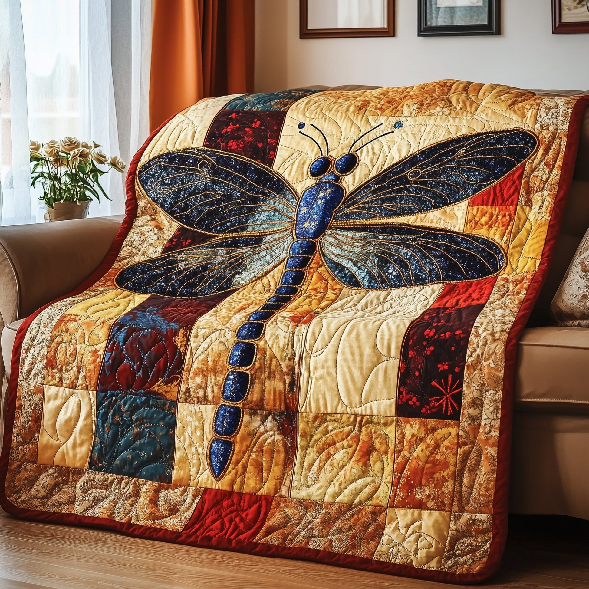 Dragonfly Haven Quilted Blanket GFTOTP3771