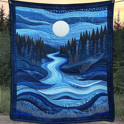 The Mystic Blue River Quilted Blanket GFTOAB3284