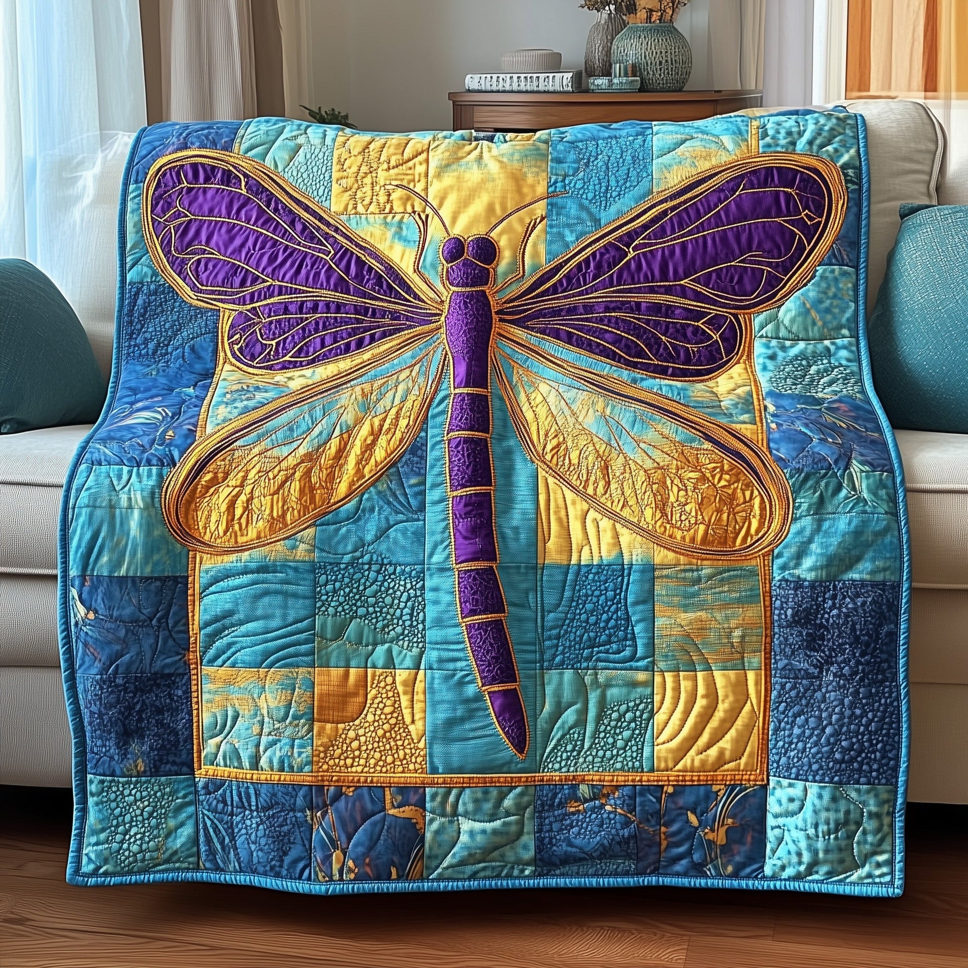 Dragonfly Radiance Quilted Blanket GFTOTP3764