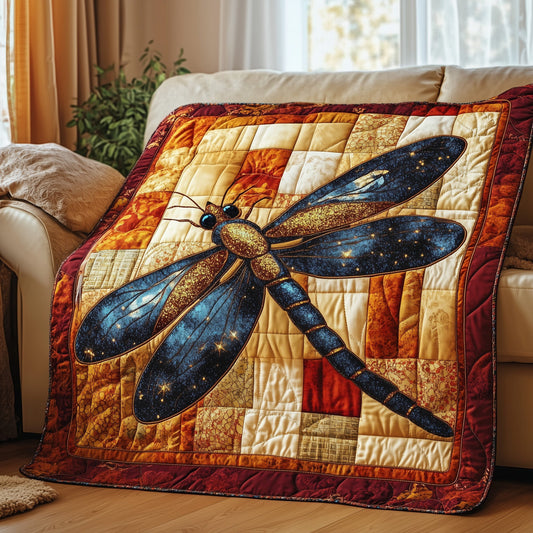 Vibrant Dragonfly Quilted Blanket GFTOTP3781