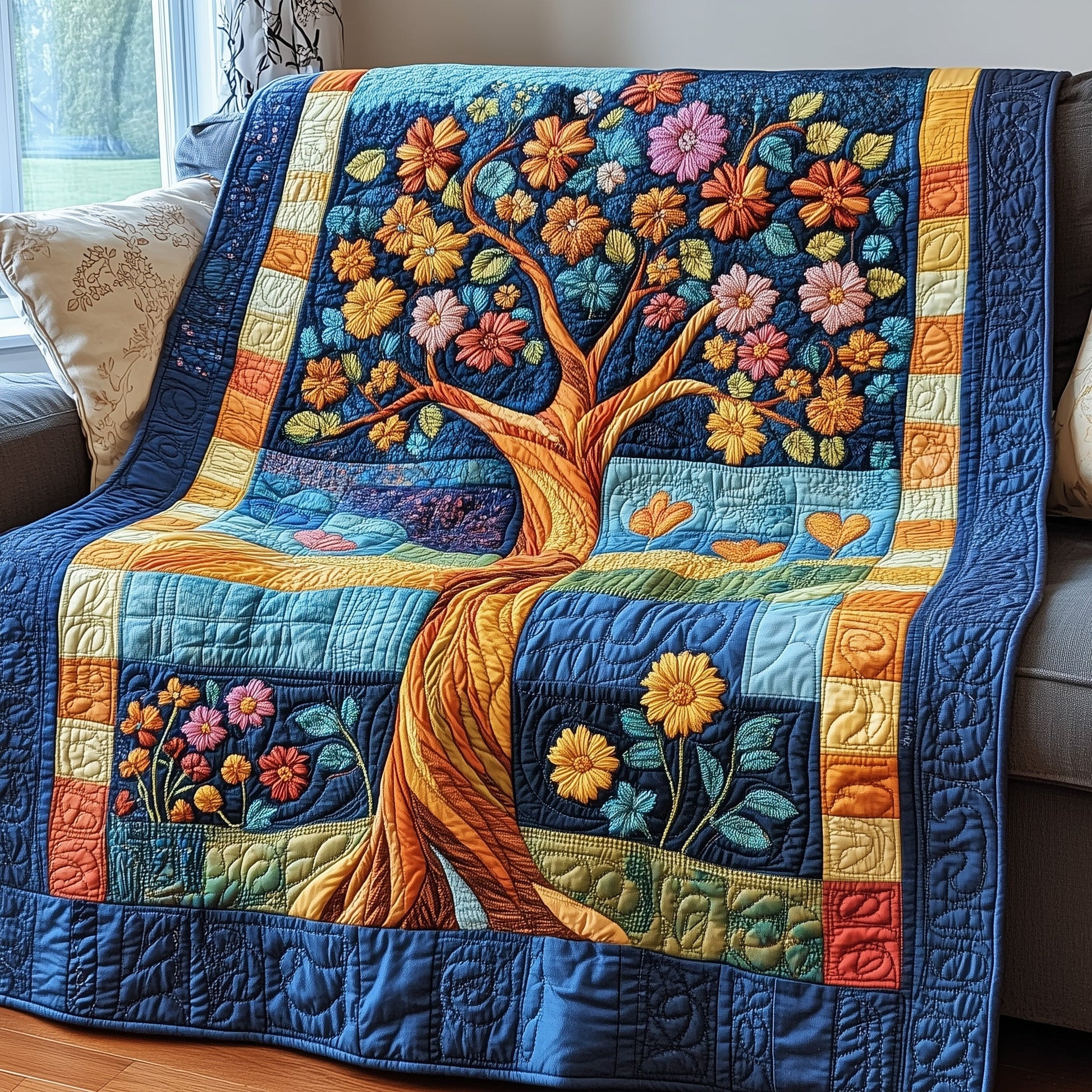 Blooming Tree Quilted Blanket GFTOTP3737