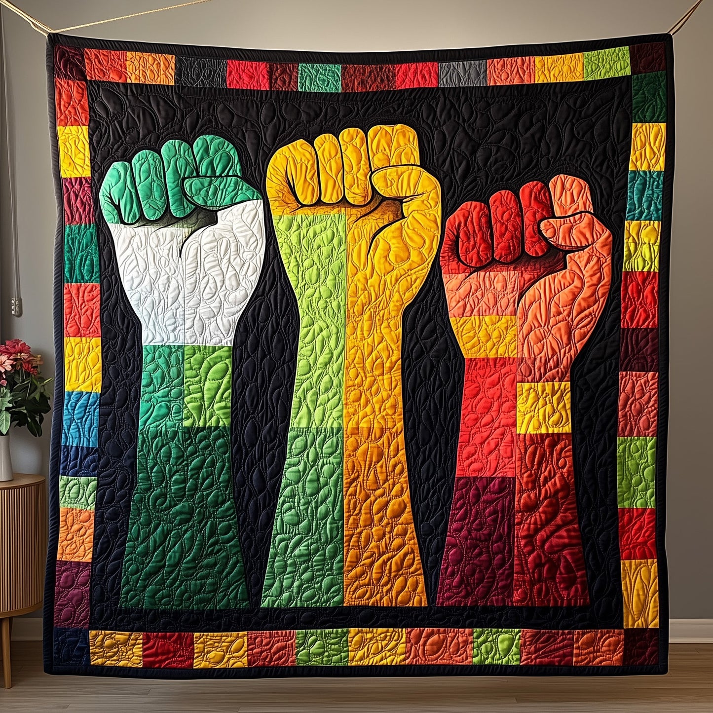 Hands of Freedom Quilted Blanket GFTOHD3019