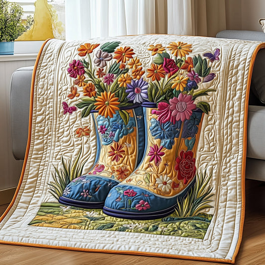 Vintage Gardening Quilted Blanket GFTOTP4149