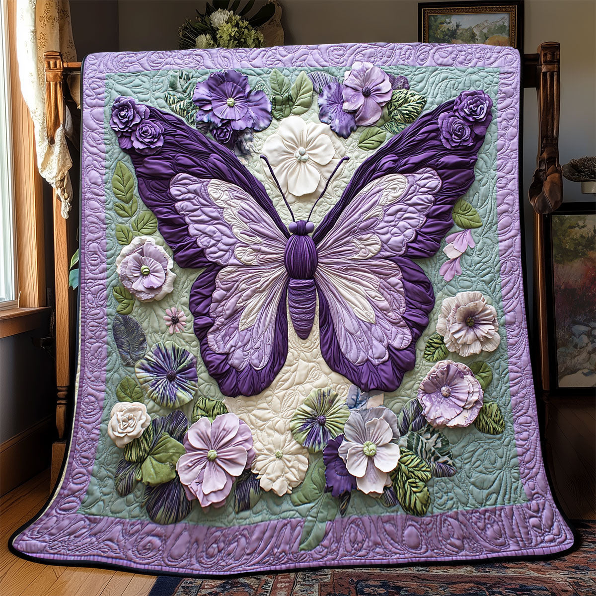 Purple Butterfly WX2802047CL Quilt