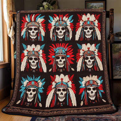 Native American Skull WX1802027CL Quilt