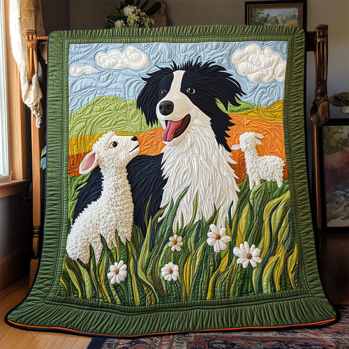 Border Collie And Lamb WX1302011CL Quilt