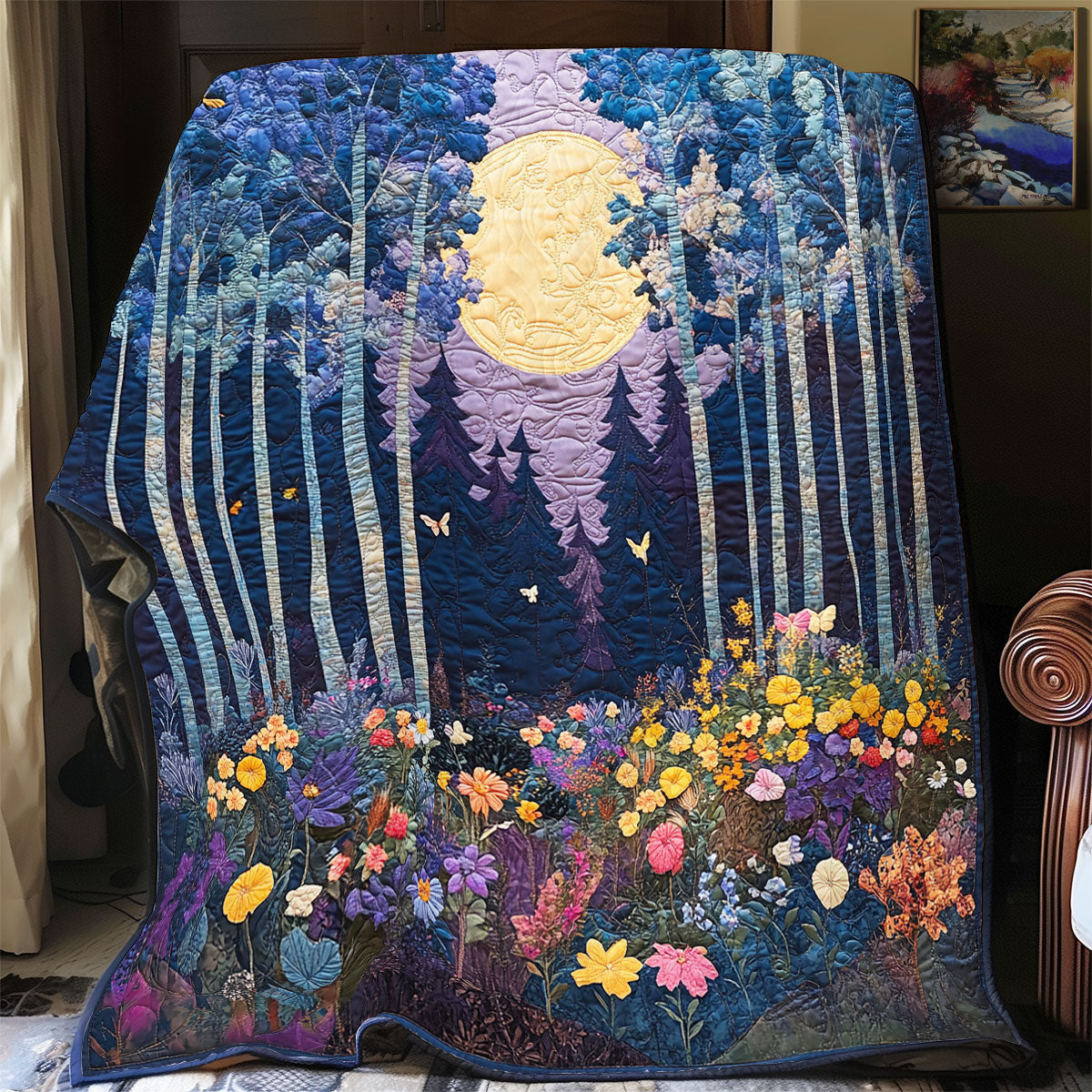 Night Flower Forest WX0702057CL Quilt