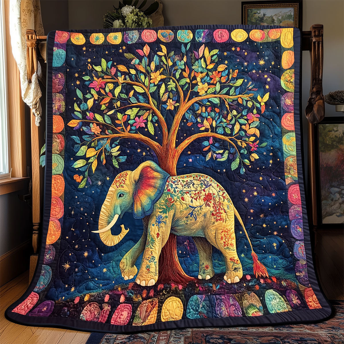Elephant Tree Of Life WX0802031CL Quilt