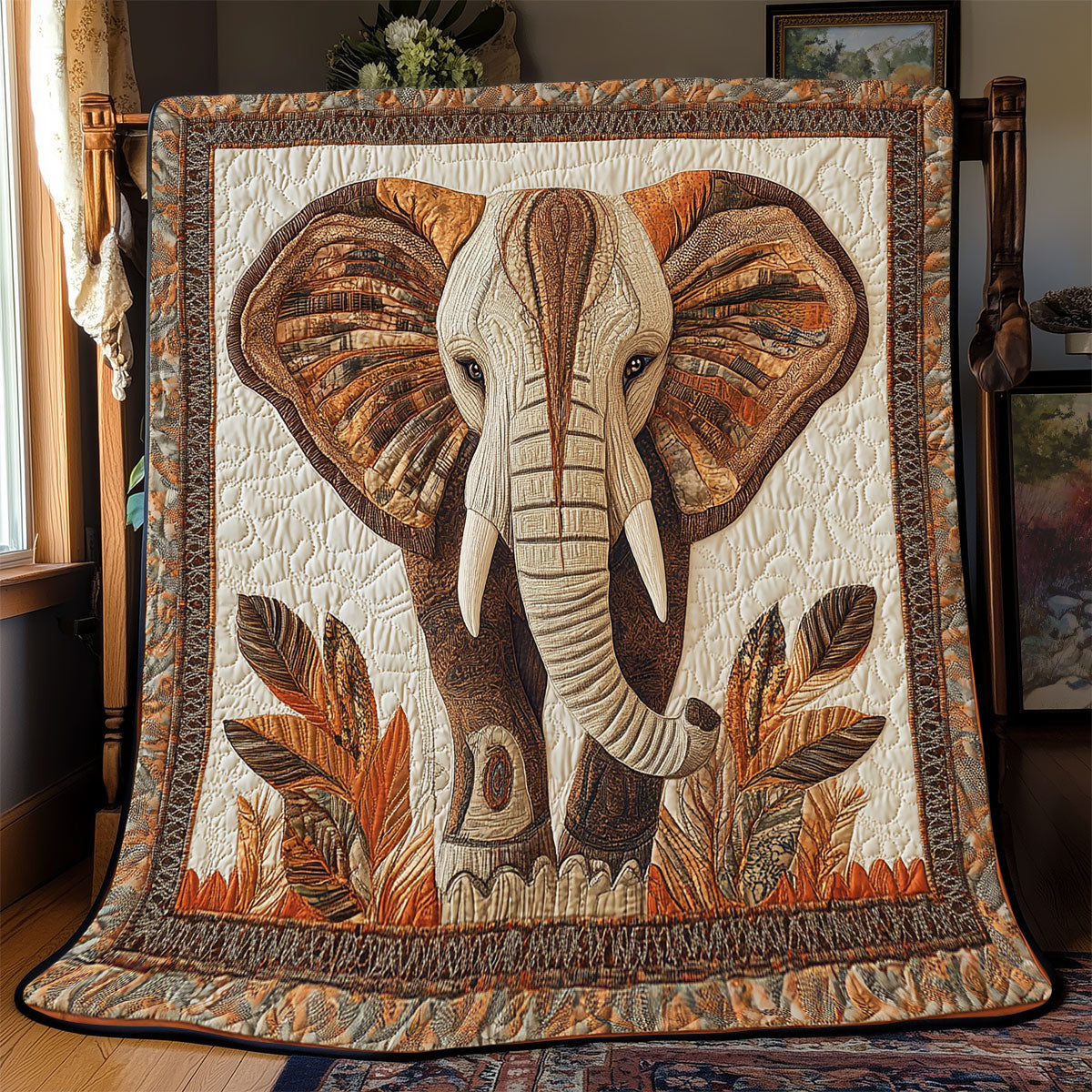 Brown Elephant WX0802014CL Quilt