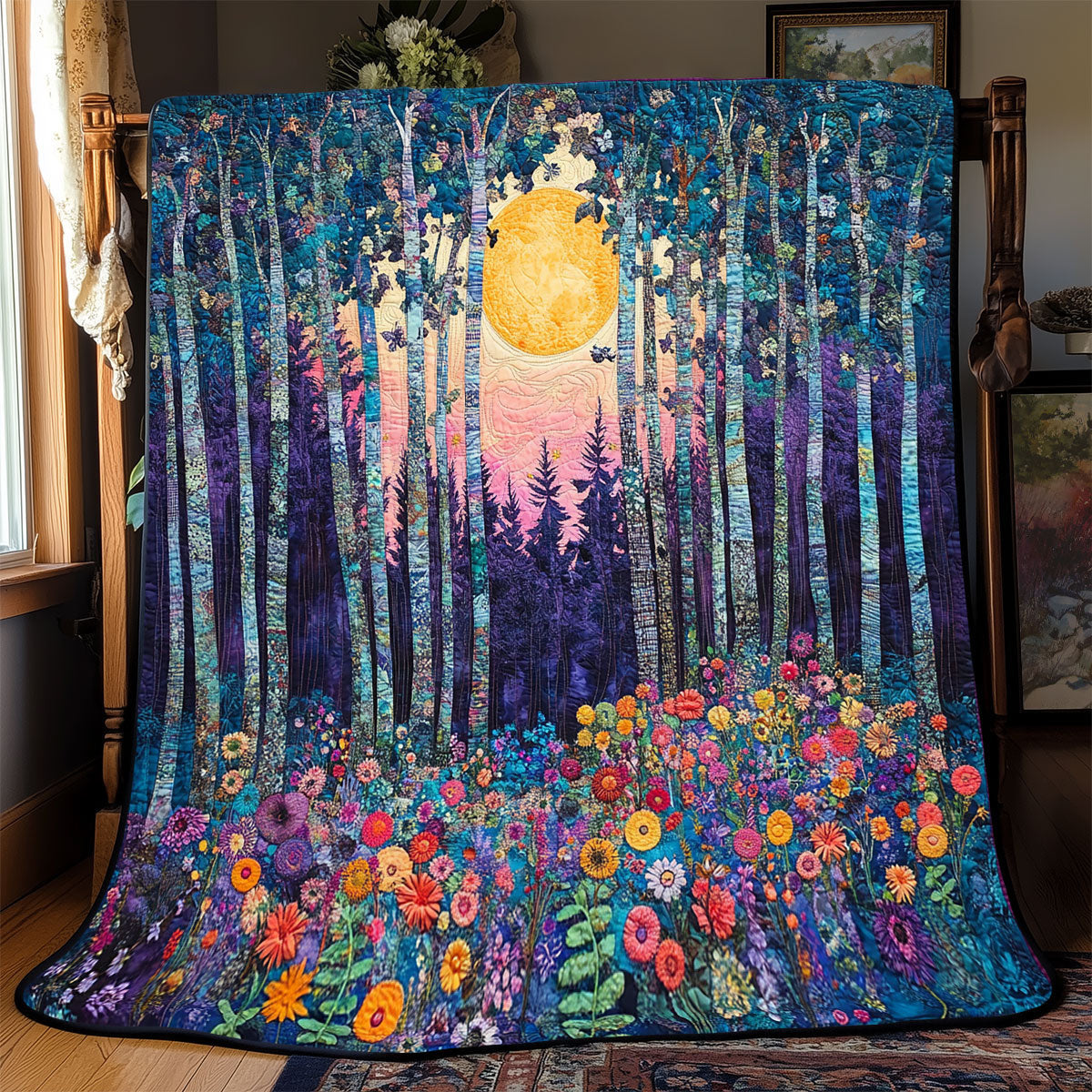 Night Flower Forest WX0702061CL Quilt