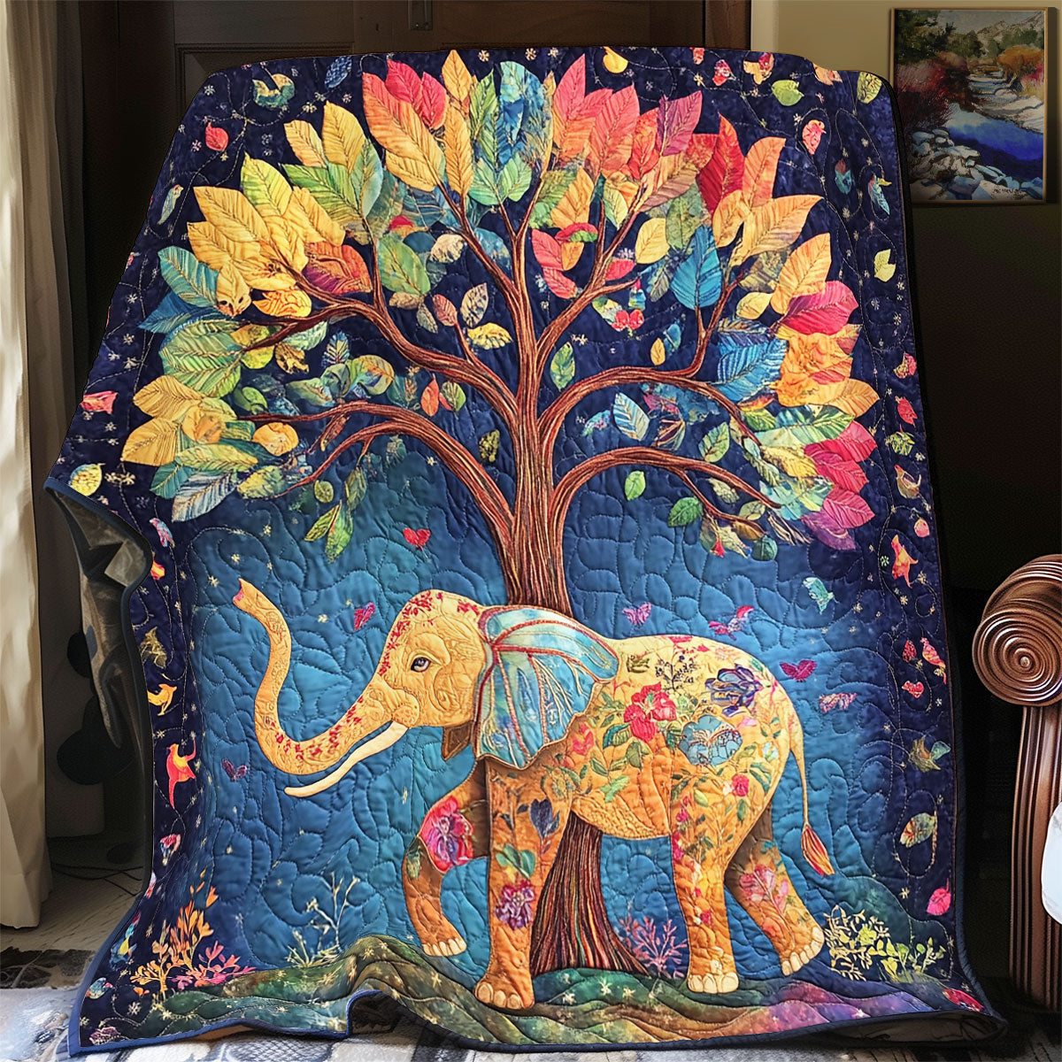 Elephant Tree Of Life WX0802028CL Quilt