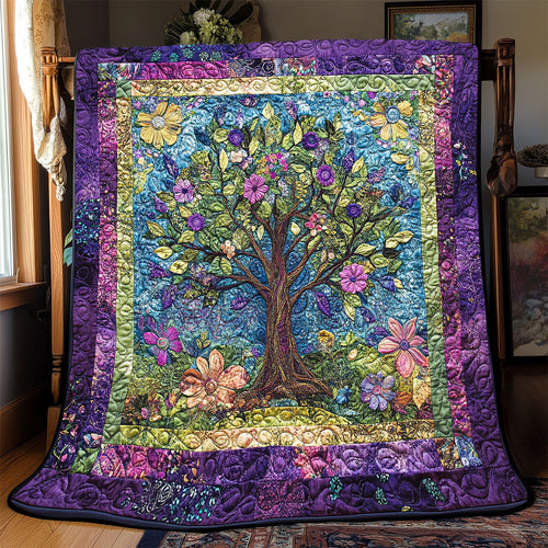 Purple Tree Of Life WX0702085CL Quilt