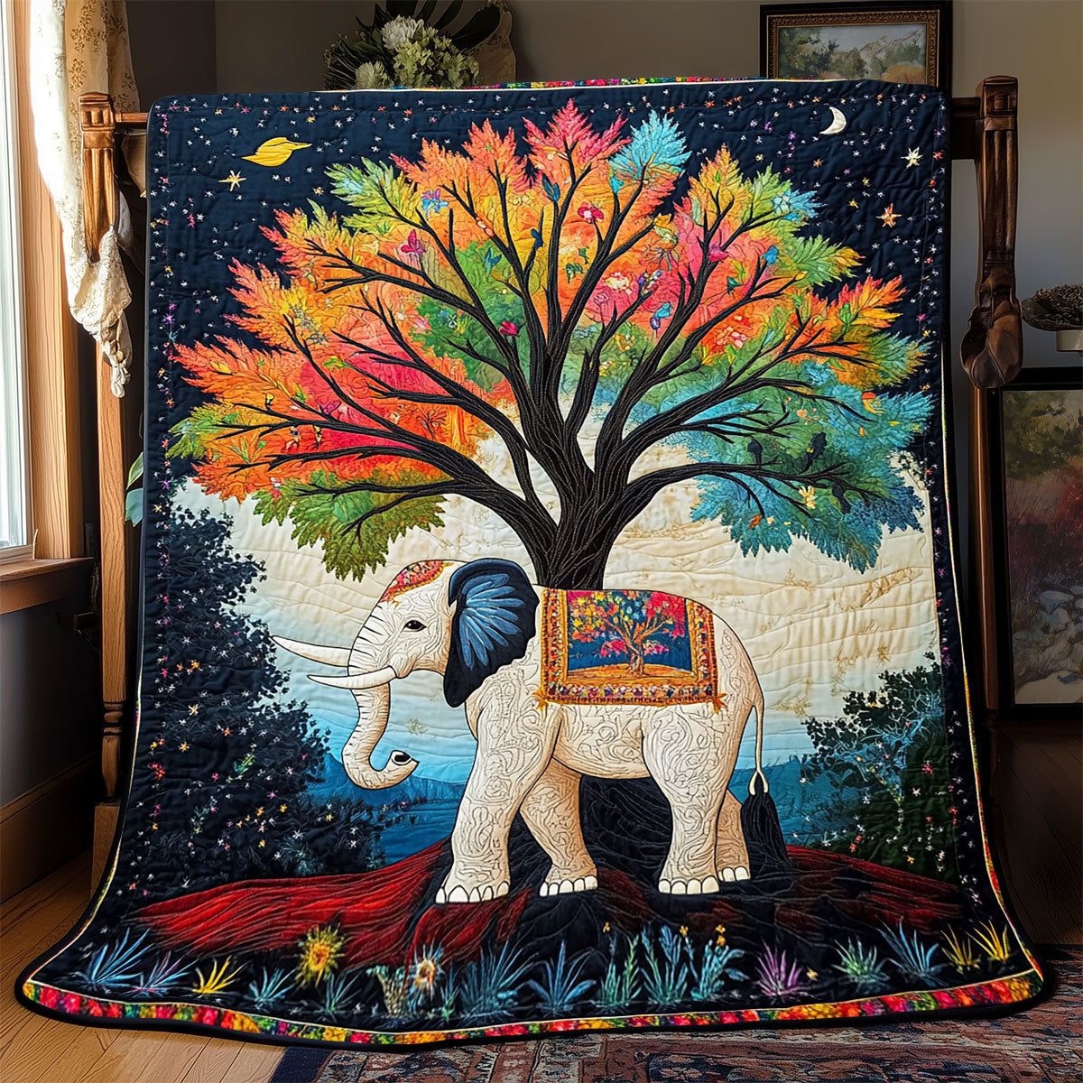 Elephant Tree Of Life WX0802029CL Quilt