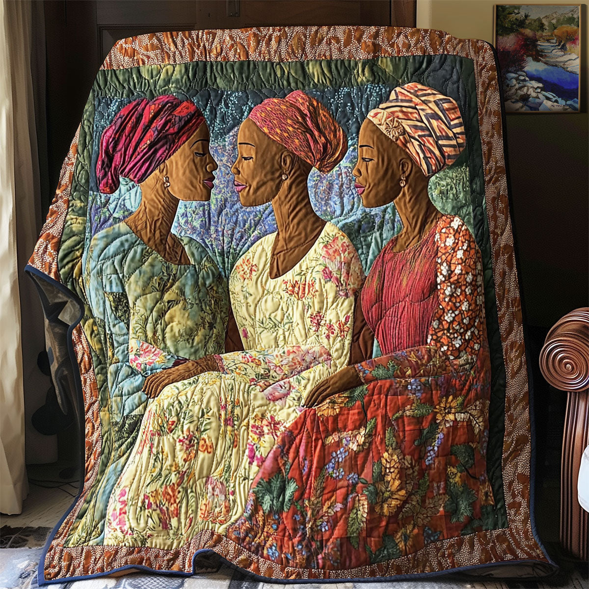 African Woman WX1302002CL Quilt