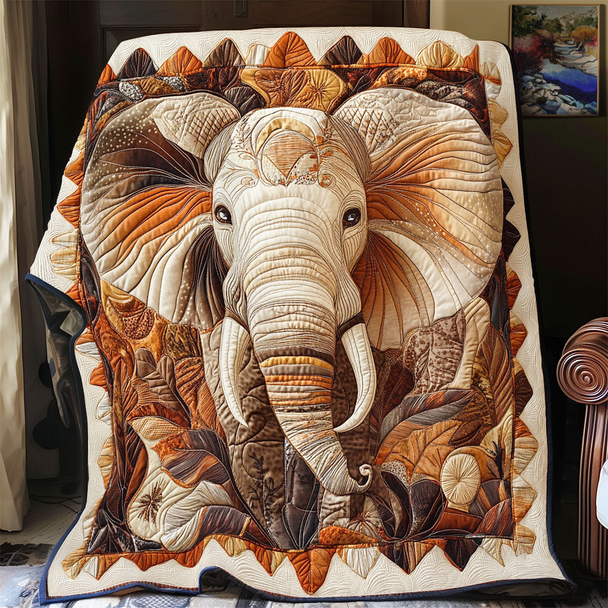 Brown Elephant WX0802017CL Quilt